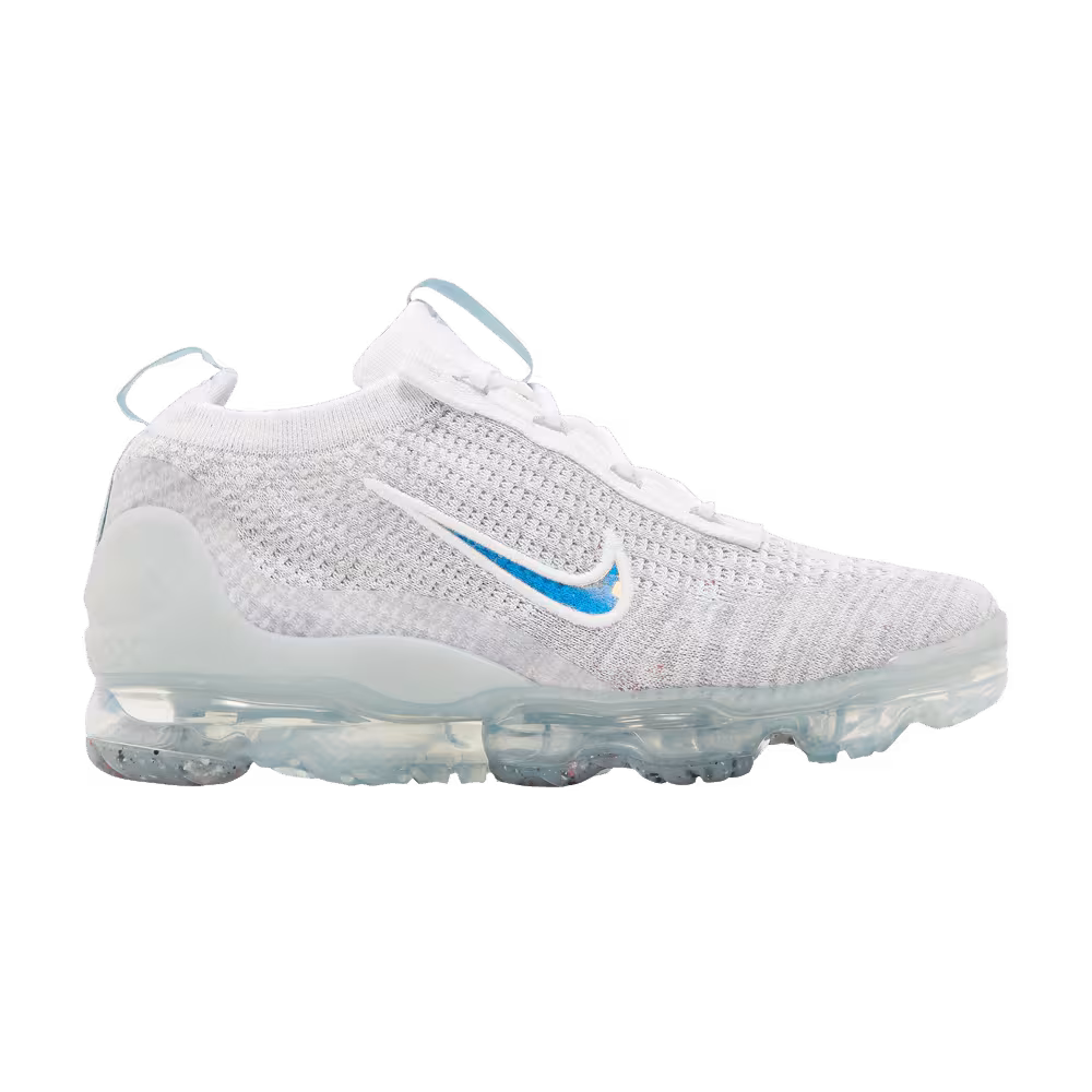 Nike Air VaporMax 2021 Flyknit GS Mismatched Swoosh - White Aura