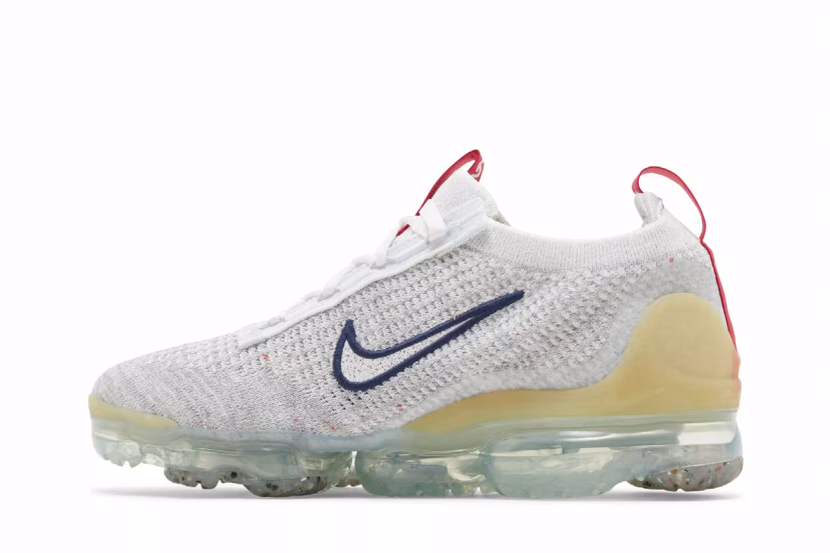 Nike Women's Air Vapormax 2021 Flyknit Photon Dust Midnight Navy, view 4