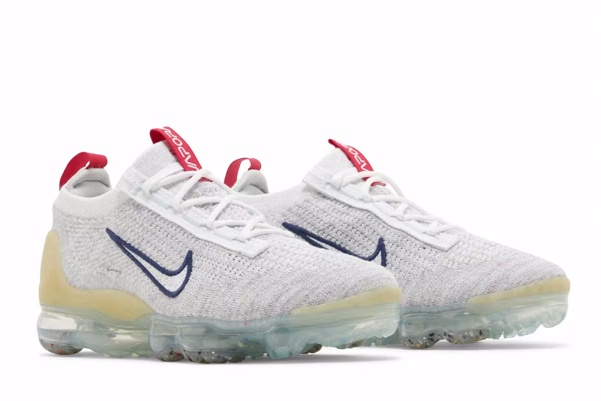 Nike Women's Air Vapormax 2021 Flyknit Photon Dust Midnight Navy, view 9
