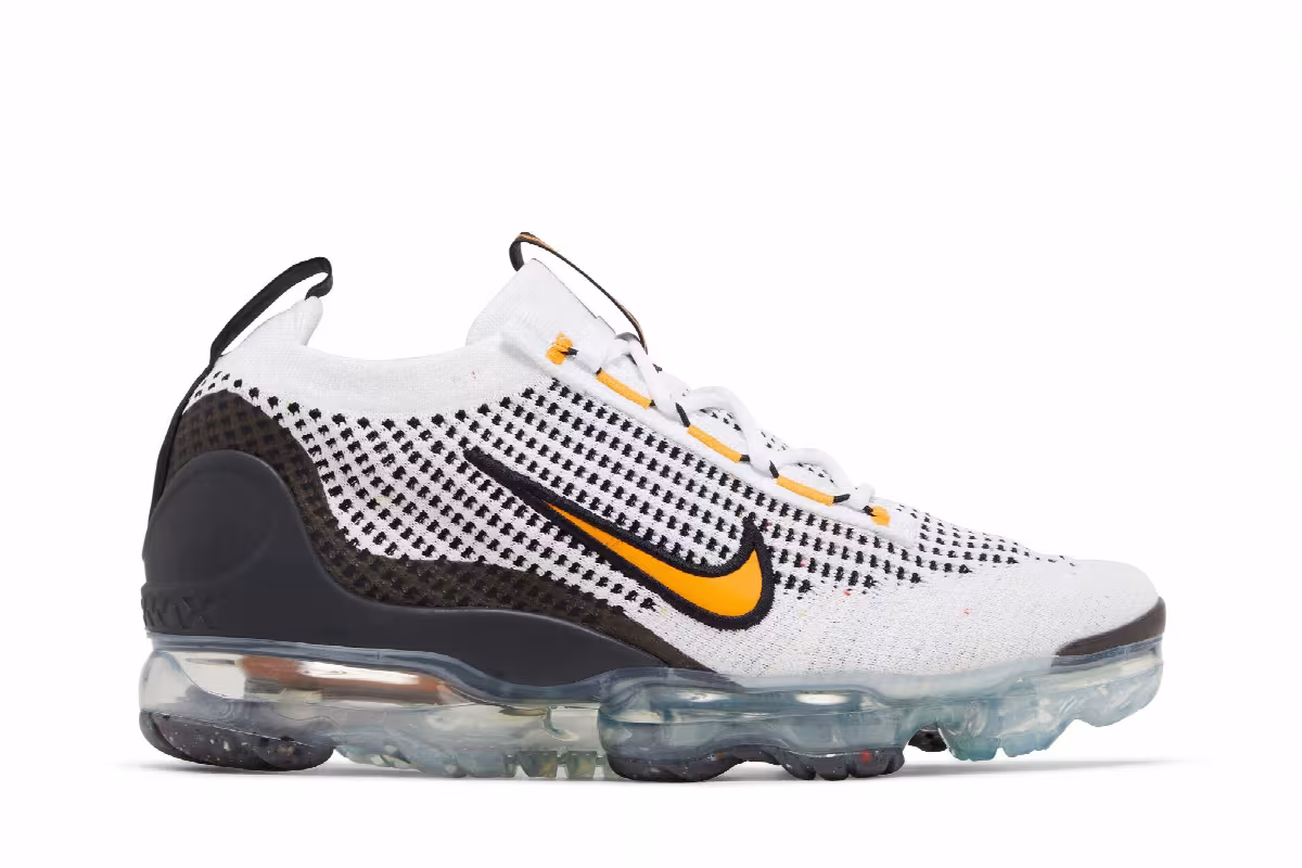 Nike Air VaporMax 2021 Flyknit GS White Kumquat, view 2