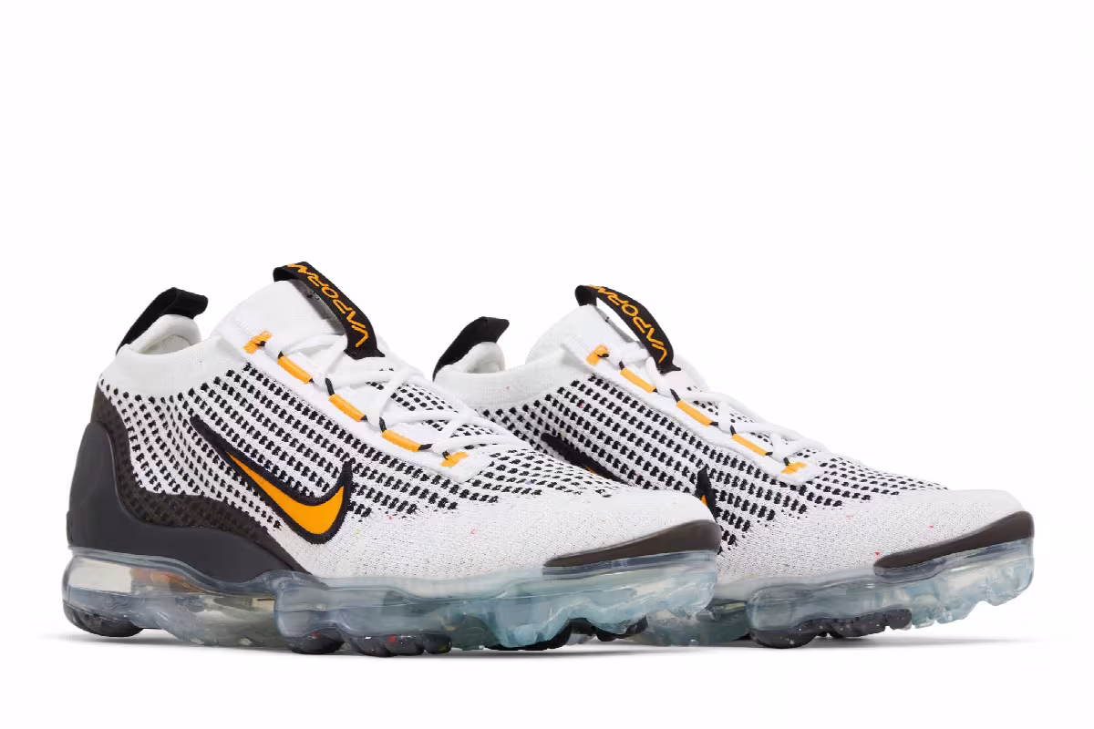 Nike Air VaporMax 2021 Flyknit GS White Kumquat, view 9