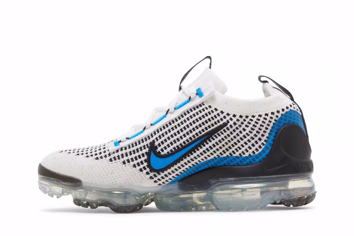 Nike Air VaporMax 2021 Flyknit GS White Photo Blue, view 4