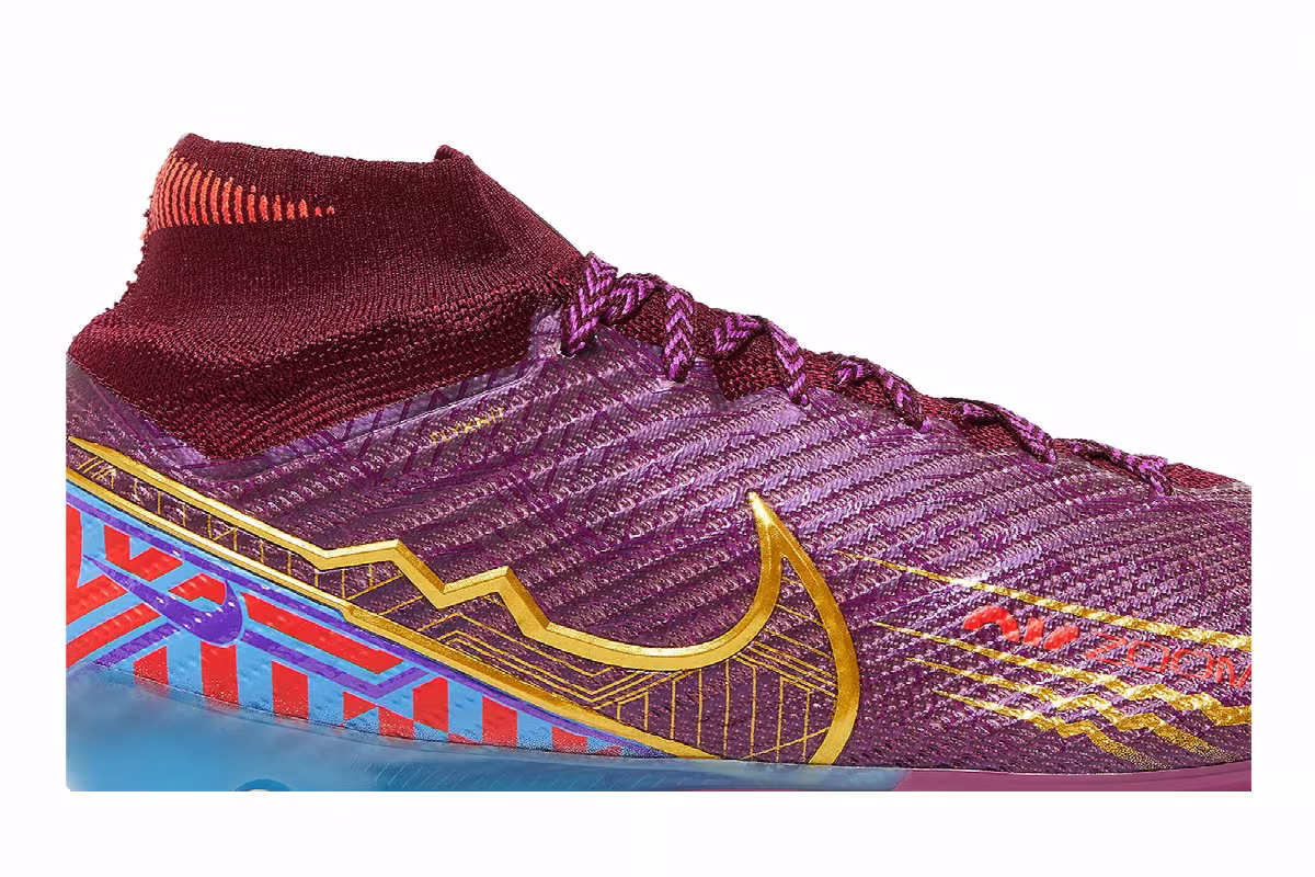 Kylian Mbappé x Nike Zoom Mercurial Superfly 9 Elite FG Dark Beetroot, view 3