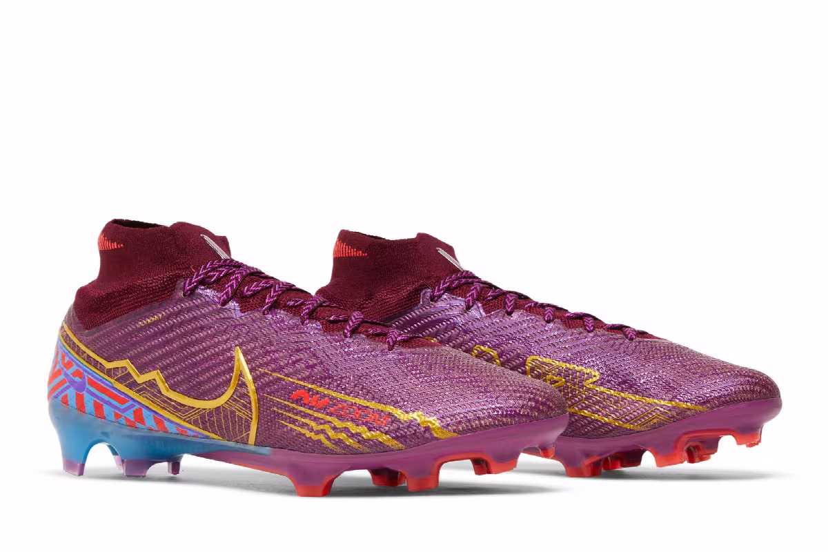 Kylian Mbappé x Nike Zoom Mercurial Superfly 9 Elite FG Dark Beetroot, view 9