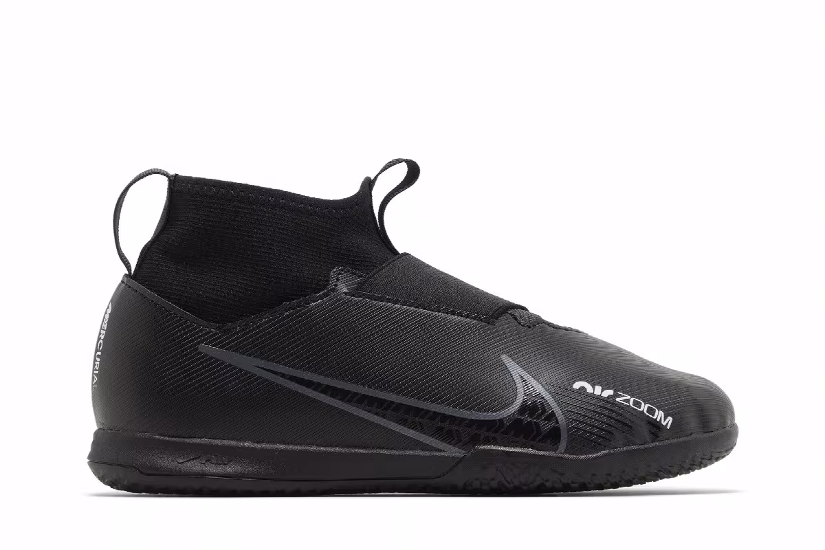 Nike Zoom Mercurial Superfly 9 Academy IC GS Black Dark Smoke Grey, view 2