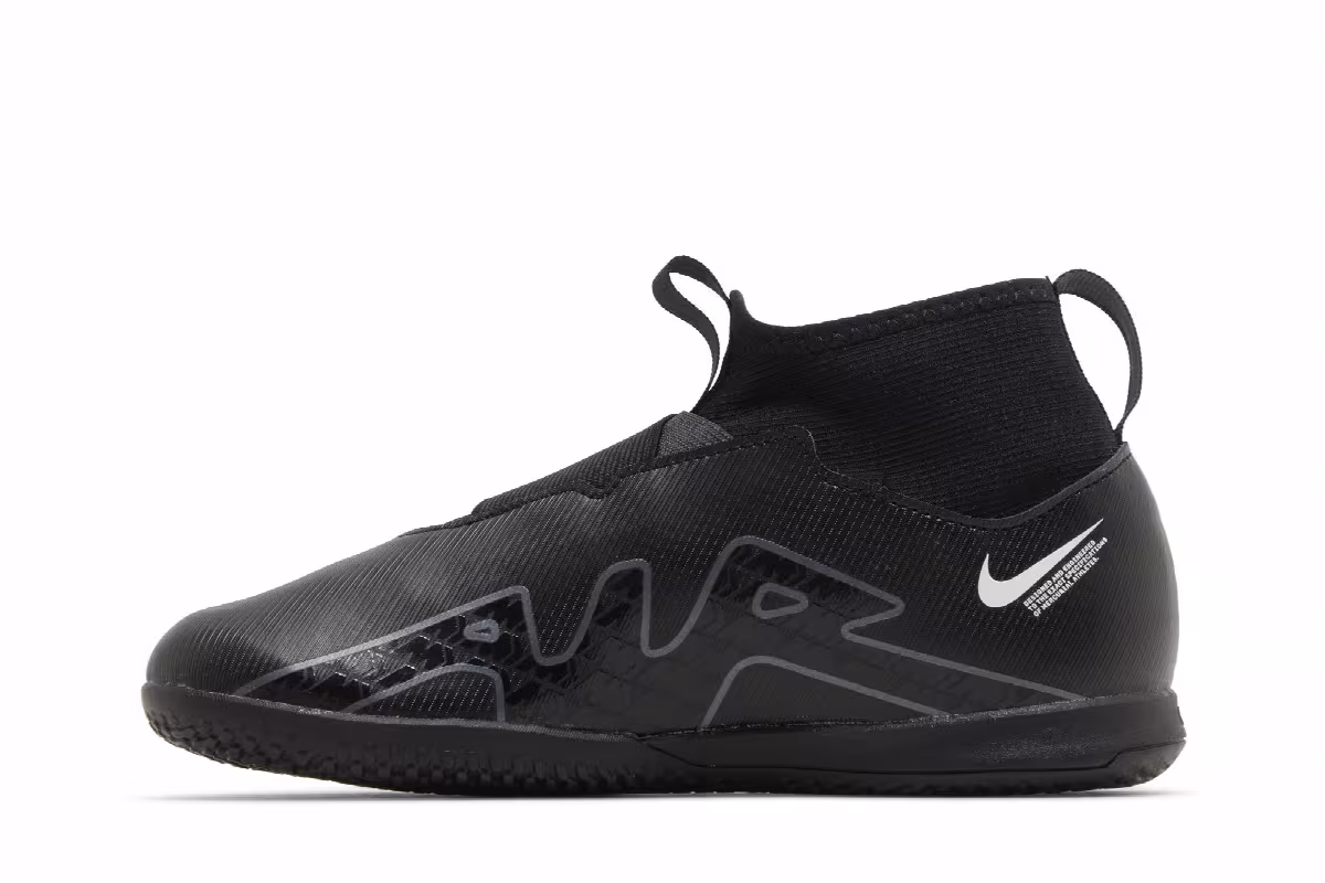 Nike Zoom Mercurial Superfly 9 Academy IC GS Black Dark Smoke Grey, view 4