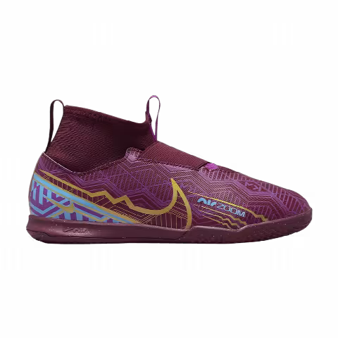Kylian Mbappé x Nike Zoom Mercurial Superfly 9 Academy IC GS 'Dark Beetroot'