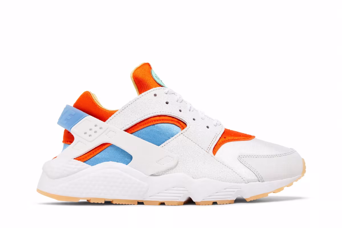 Nike Air Huarache White Safety Orange, view 2