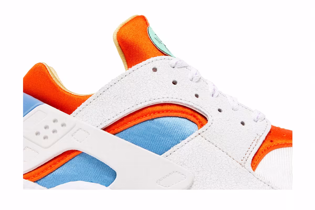 Nike Air Huarache White Safety Orange, view 3