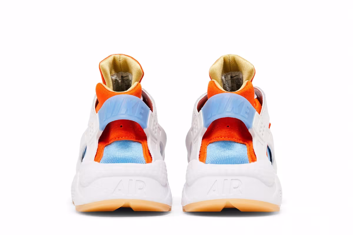 Nike Air Huarache White Safety Orange, view 7