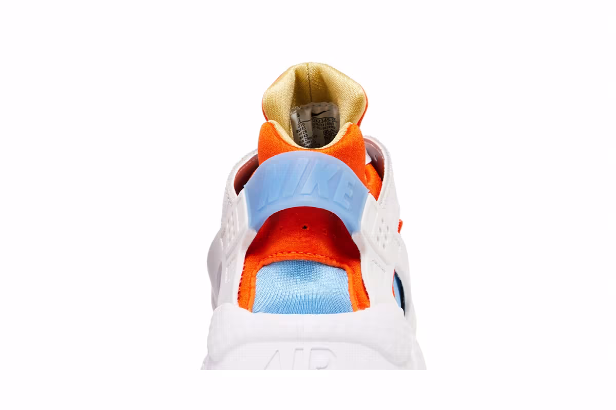 Nike Air Huarache White Safety Orange, view 8