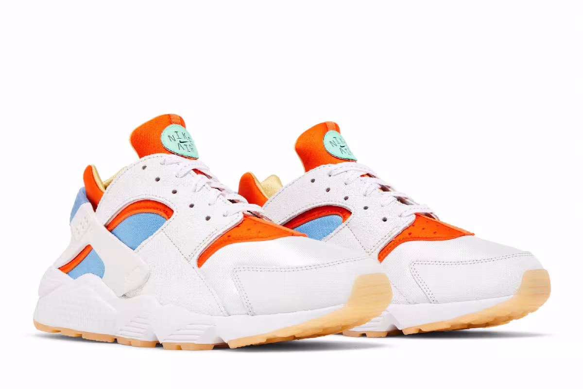 Nike Air Huarache White Safety Orange, view 9