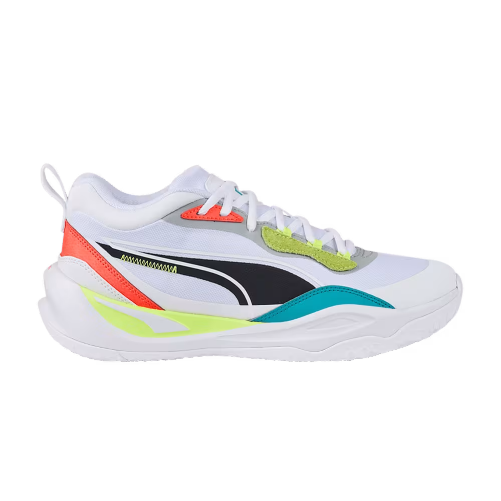 Puma Playmaker Pro White Fiery Coral Lime