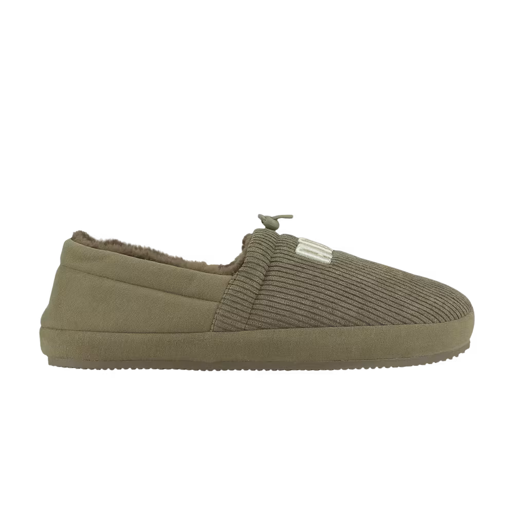 Puma Tuff Mocc Corduroy Slipper Dark Green Spring Moss
