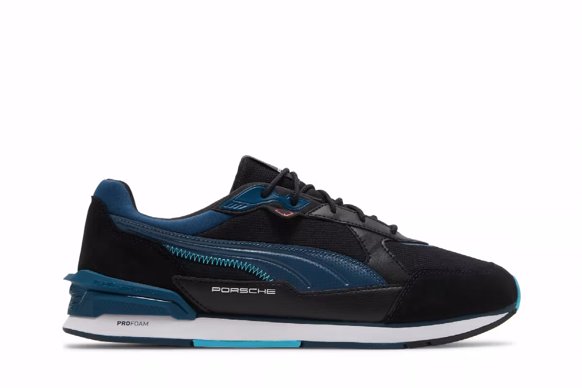 Puma Porsche Legacy x Low Racer Black Intense Blue, view 2