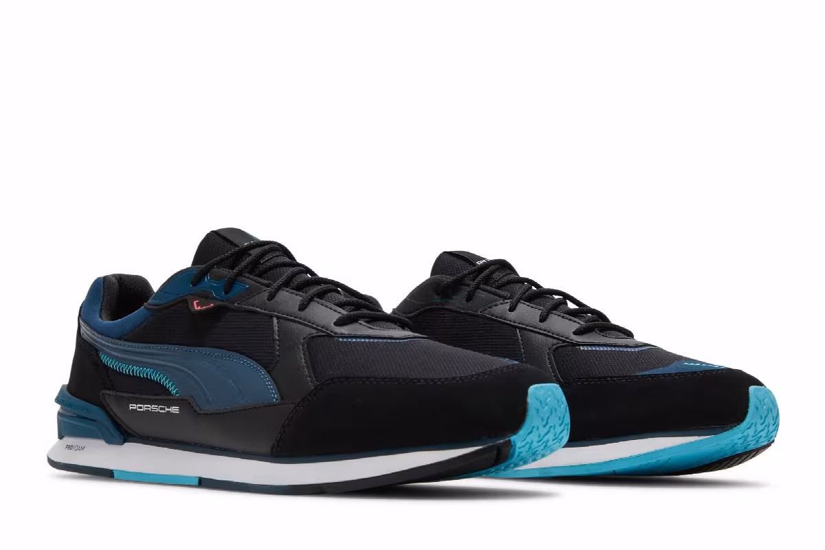Puma Porsche Legacy x Low Racer Black Intense Blue, view 9