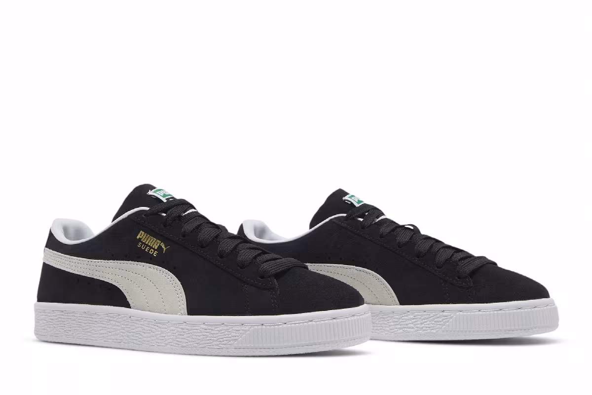 Puma Suede Classic 21 Jr Black White, view 9
