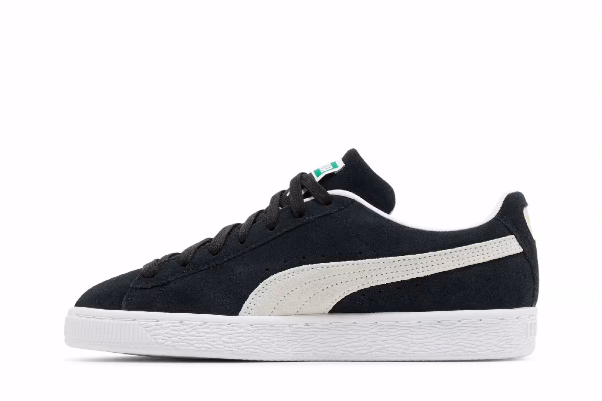 Puma Women's Suede Classic 21 Black White, view 4