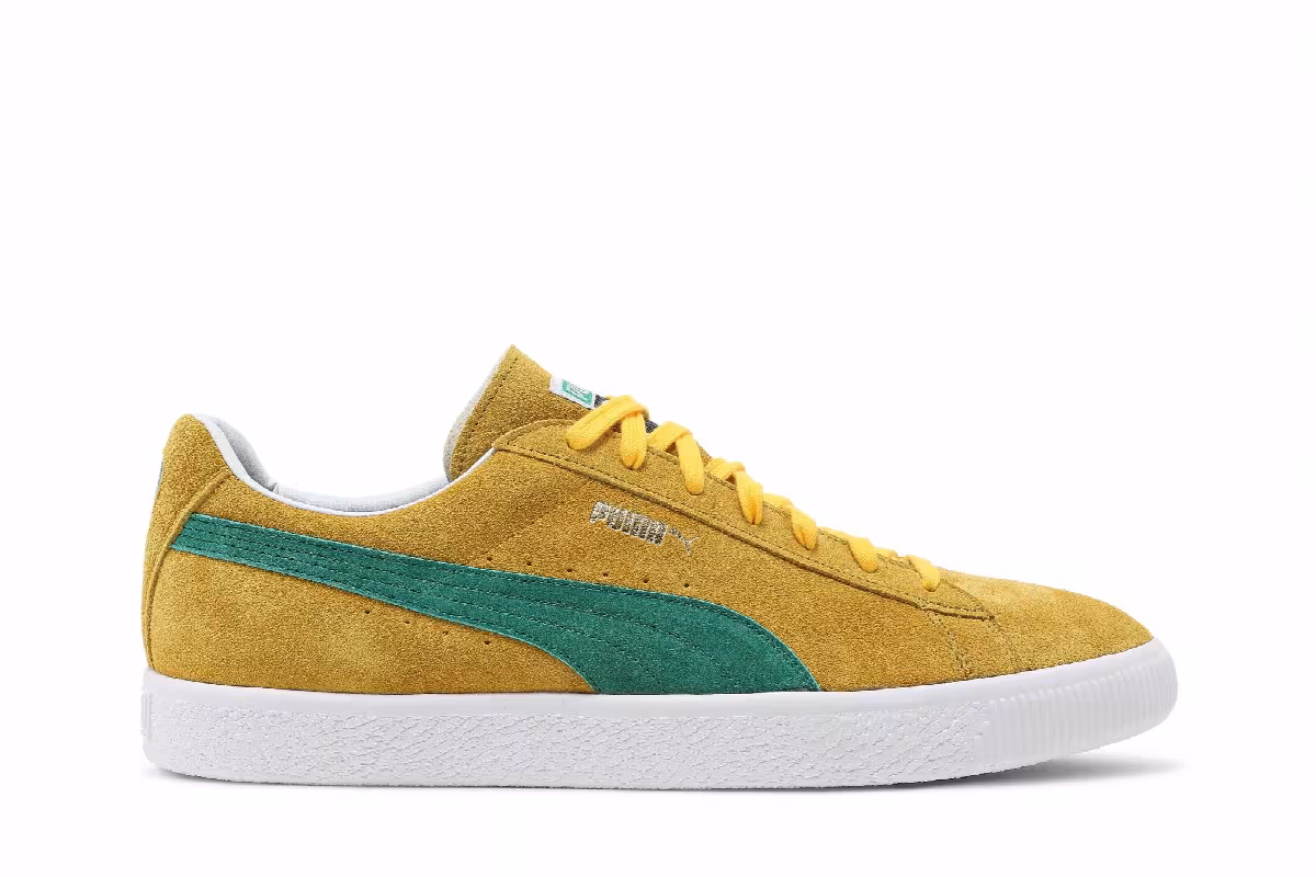 Puma Suede Vintage Made In Japan Spectra Yellow Amazon Green, view 2