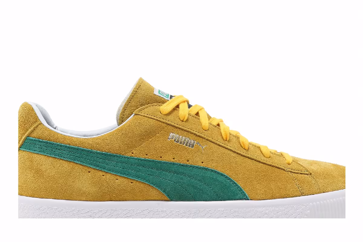 Puma Suede Vintage Made In Japan Spectra Yellow Amazon Green, view 3