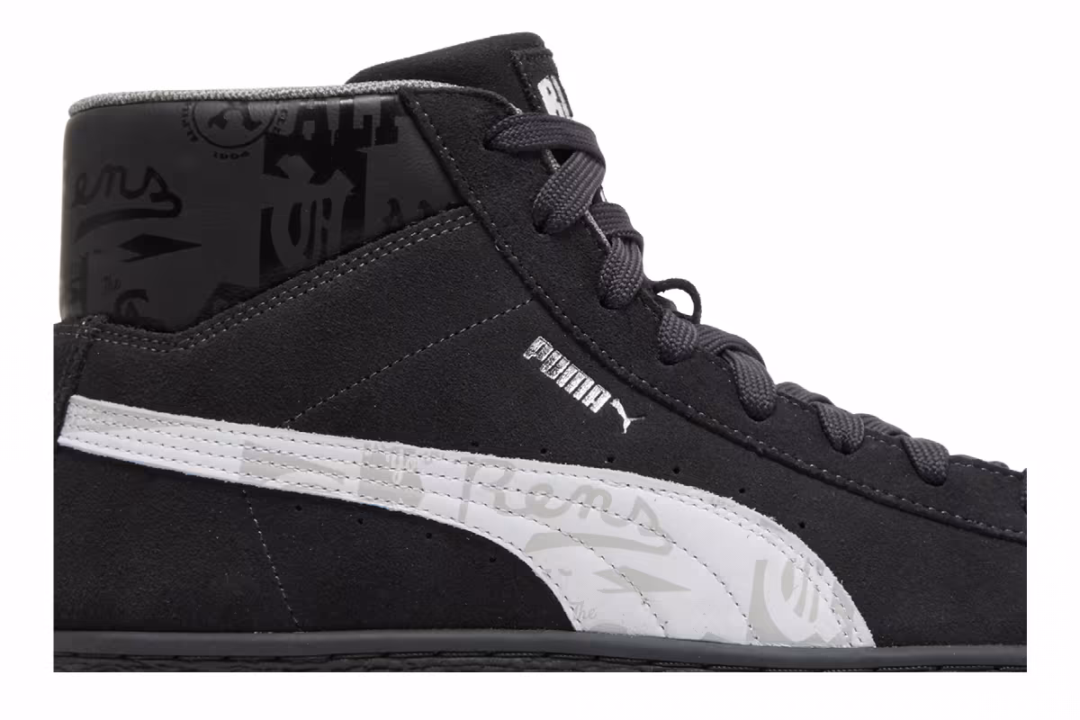 Black Fives x Puma Suede High Black, view 3
