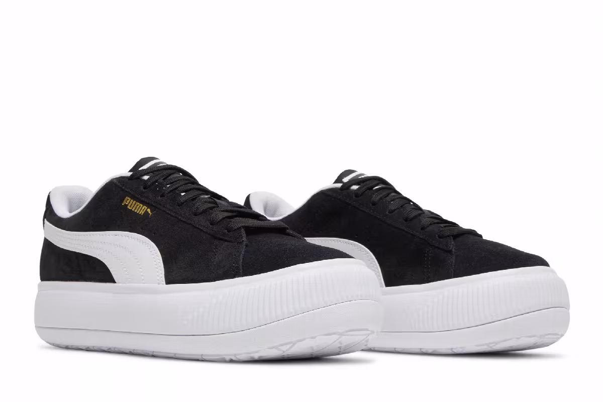 Puma Women's Suede Mayu Black White, view 9