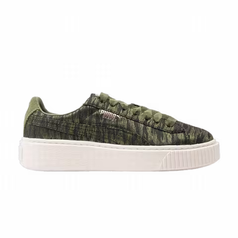 Puma Wmns Basket Platform 'Velvet Rope - Olive Night'