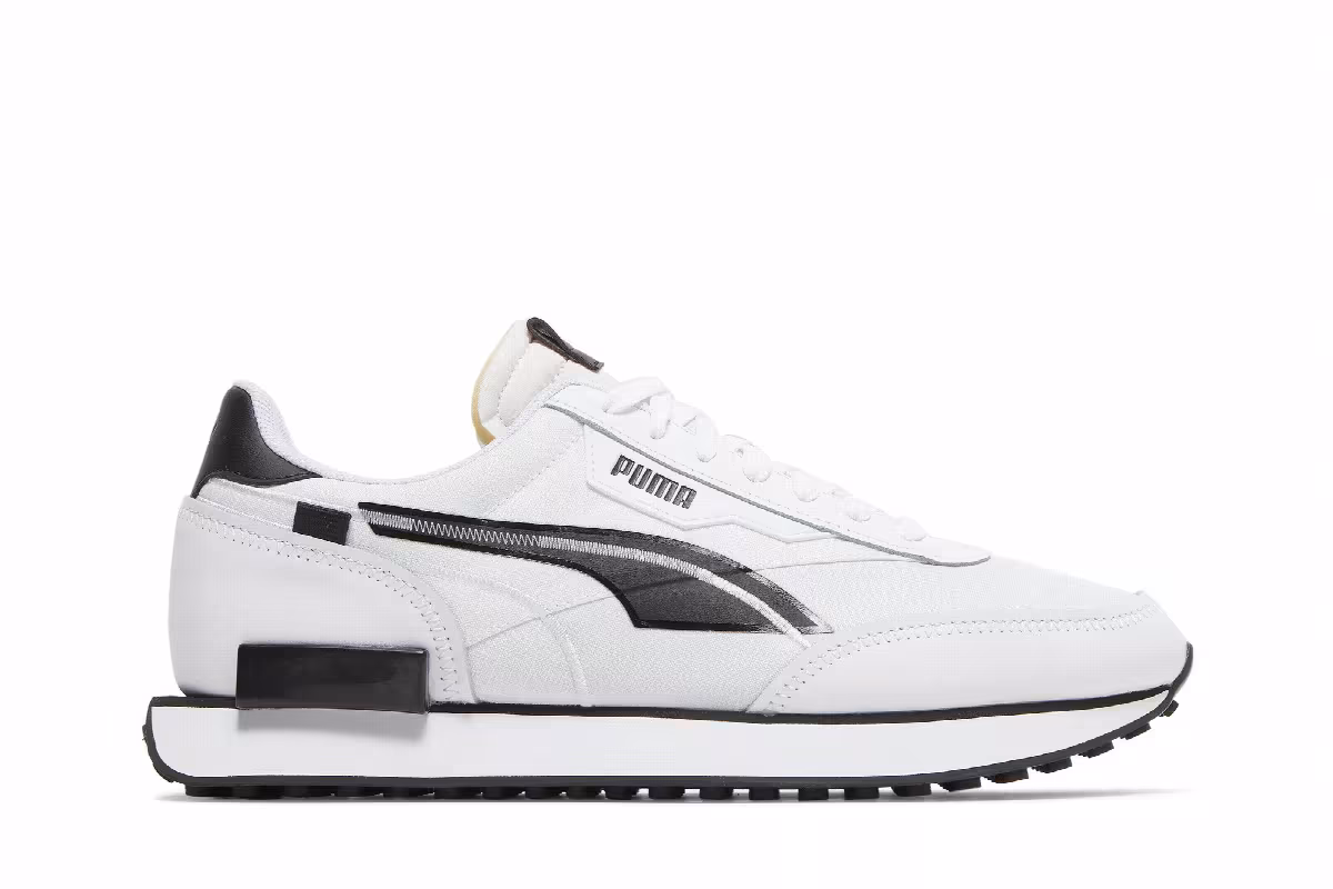 Puma Future Rider Twofold White Black, view 2