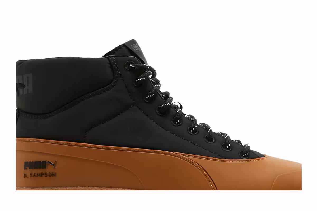 Maison Kitsune x Puma Ralph Sampson 70 Mid Black Gum, view 3