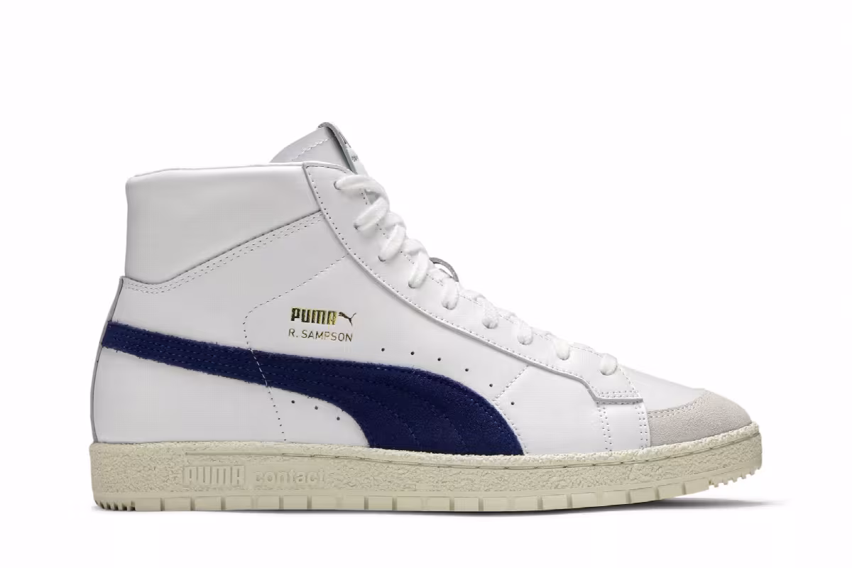 Puma Ralph Sampson 70 Mid OG White Elektro Blue, view 2