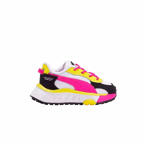 Puma Wild Rider Toddler 'Rollin' - Pink Glow Yellow'