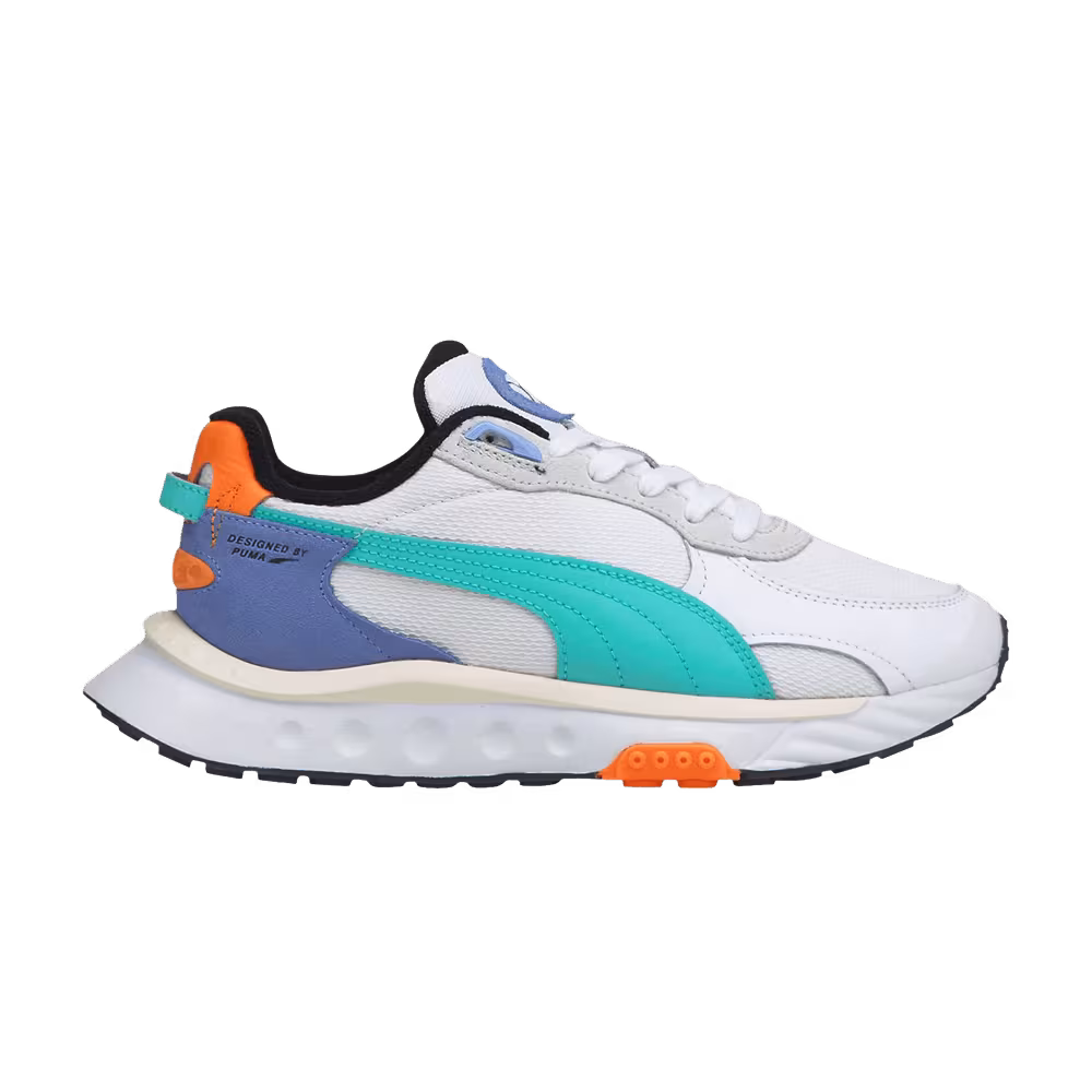Puma Women's Wild Rider NRG White Elektro Aqua
