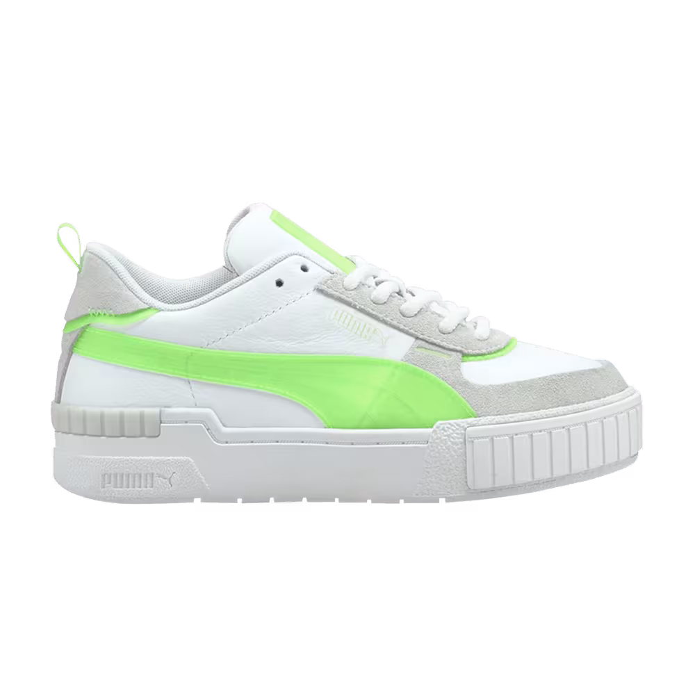 Puma Women's Cali Sport Pop White Green Glare