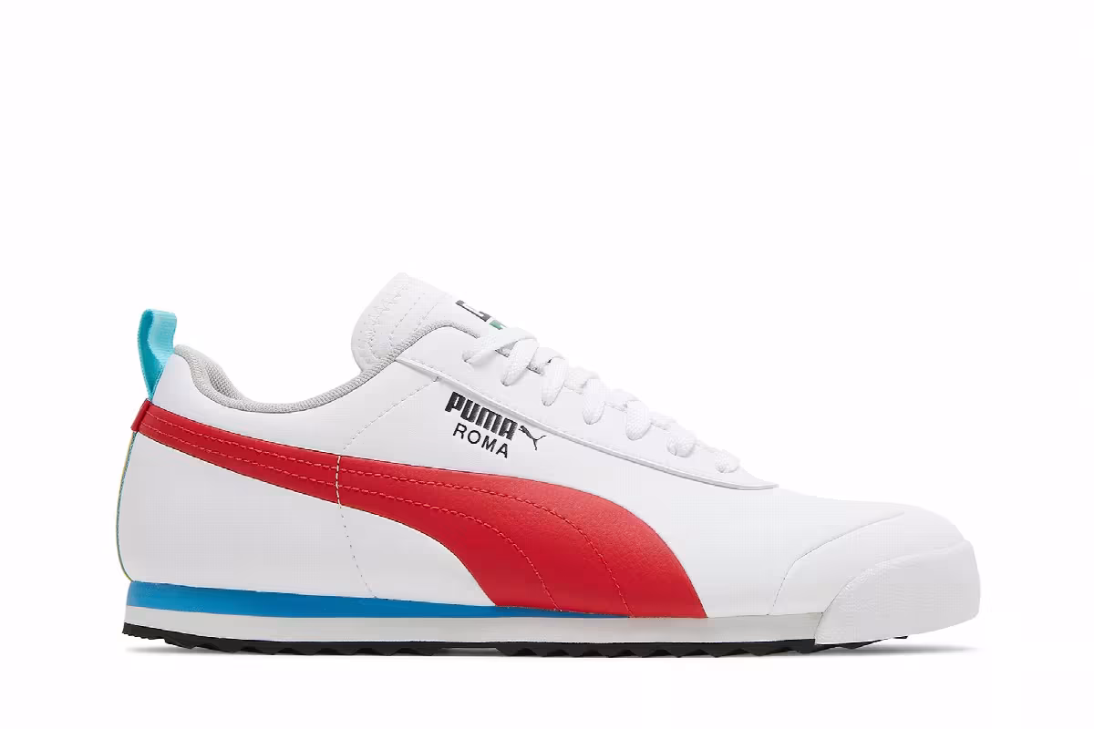 Puma Roma Game White High Risk Red, view 2