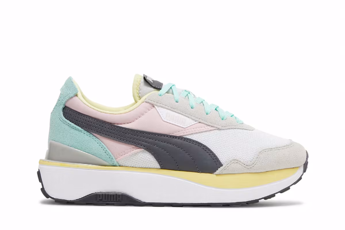 Puma Women's Cruise Rider White Pink Lady, view 2