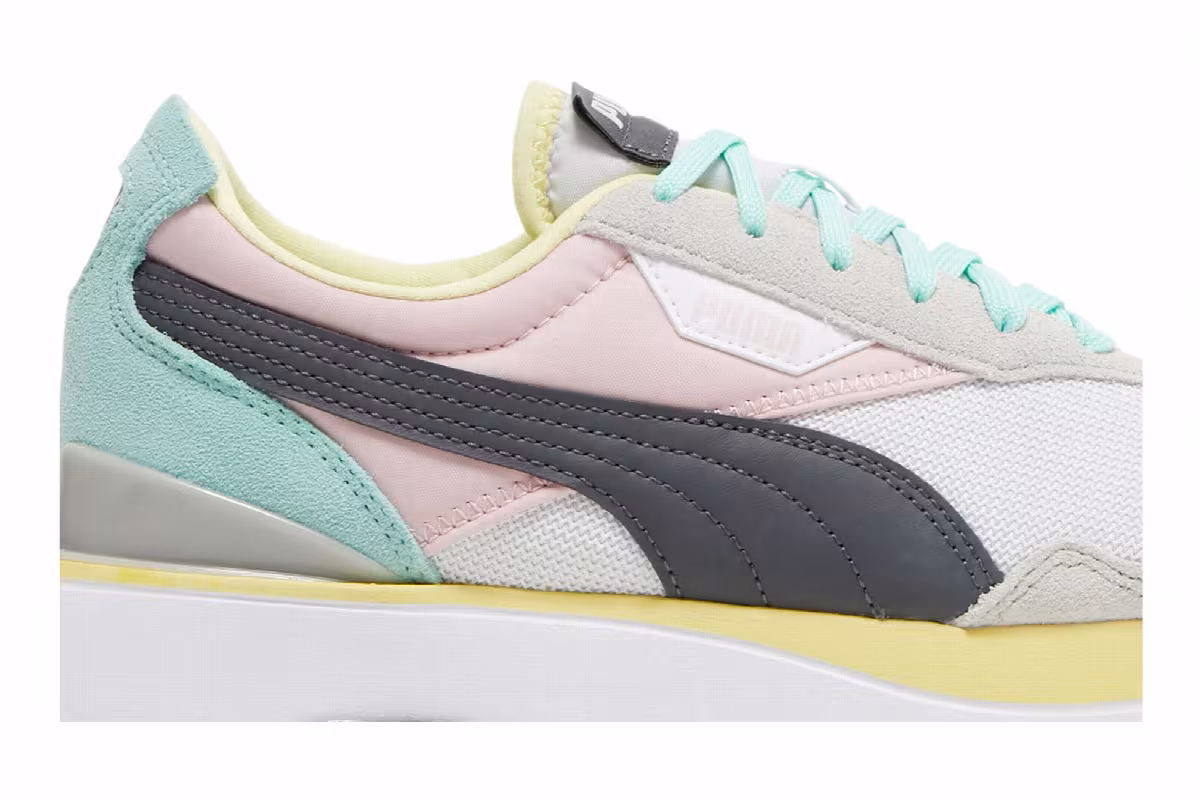 Puma Women's Cruise Rider White Pink Lady, view 3
