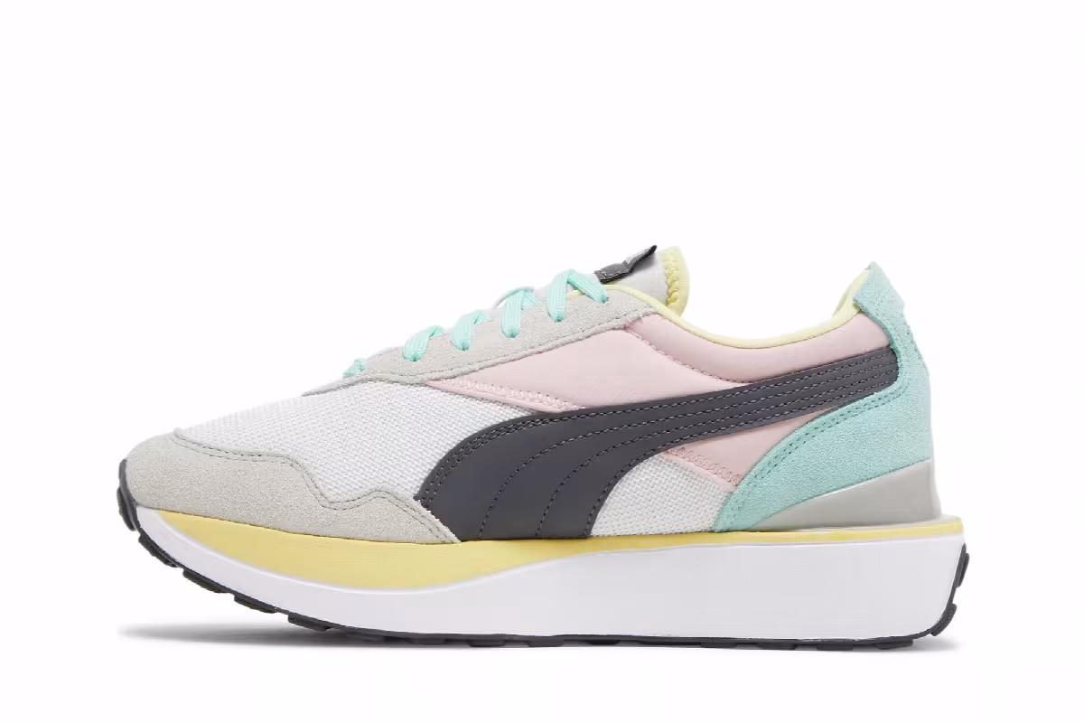 Puma Women's Cruise Rider White Pink Lady, view 4