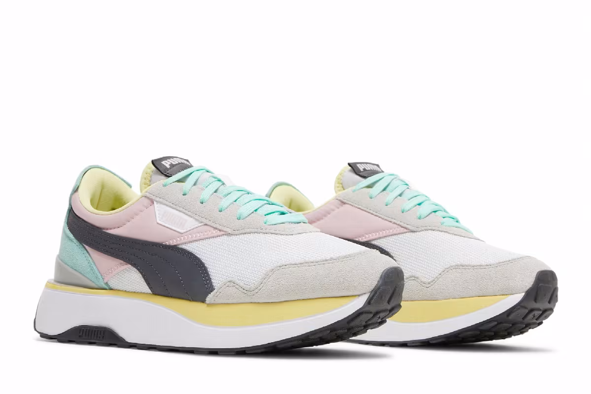 Puma Women's Cruise Rider White Pink Lady, view 9