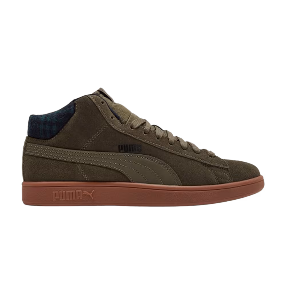 Puma Smash v2 Mid WTR Plaid - Grape Leaf
