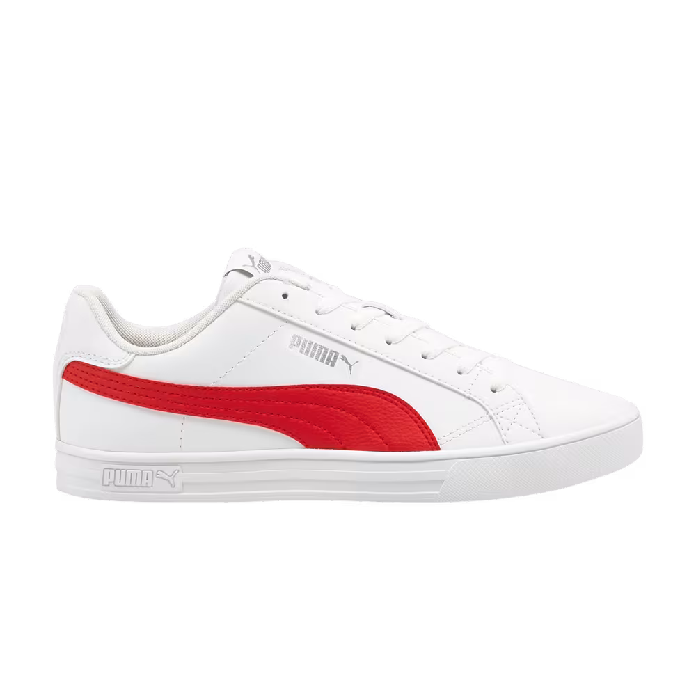 Puma Smash Vulc V3 Lo White High Risk Red