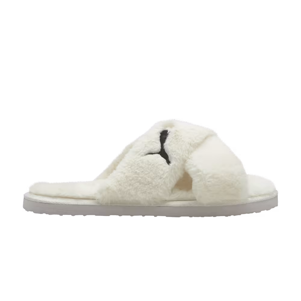 Puma Women's Fluff X Strap Slide Whisper White