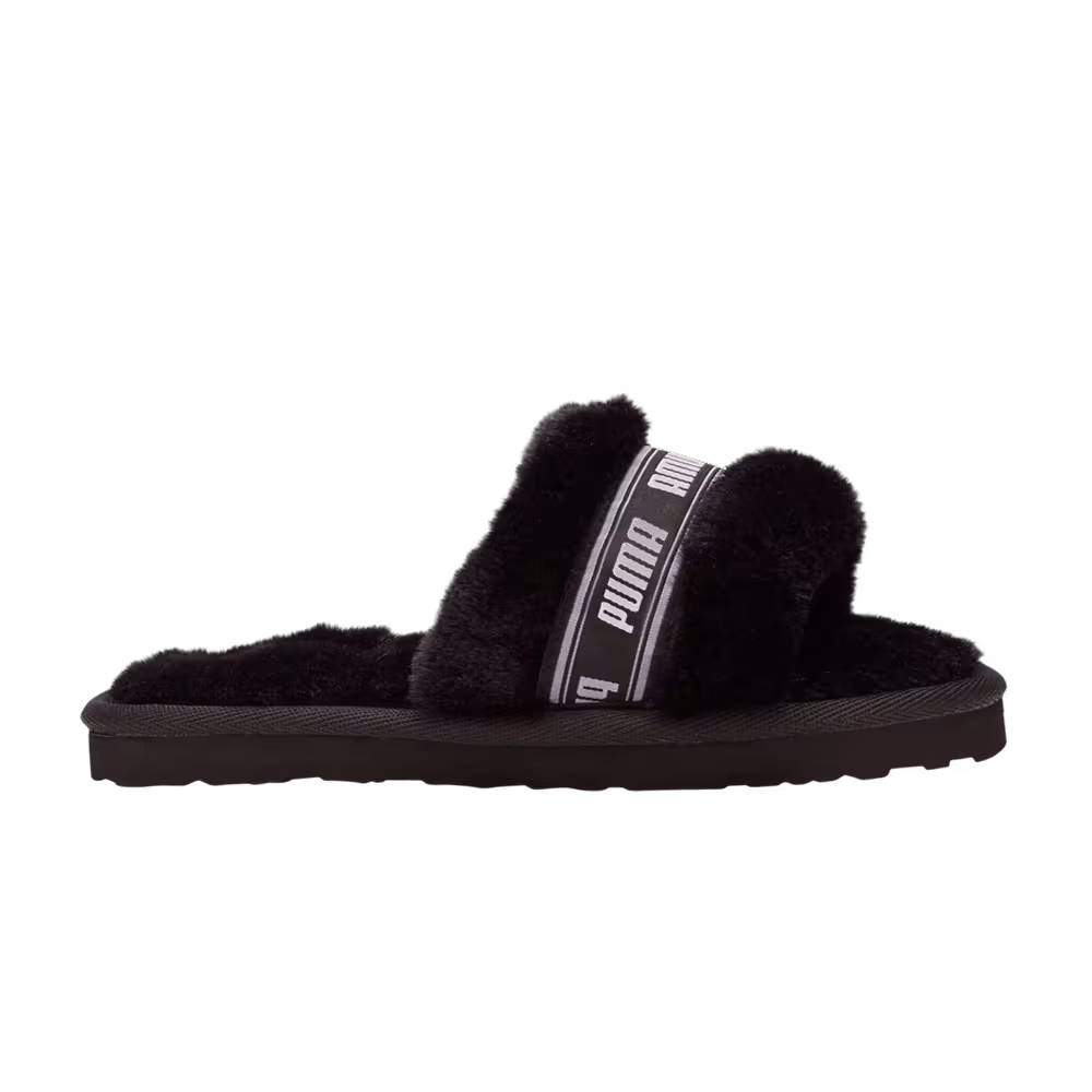 Puma Fluff Slide Little Kid Black