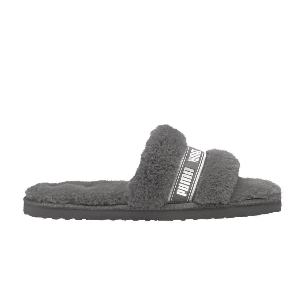 Puma Fluff Slide Jr Charcoal Grey