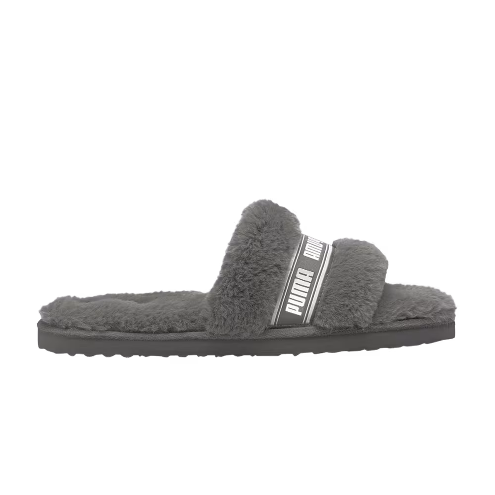 Puma Women's Fluff Slide Charcoal Grey