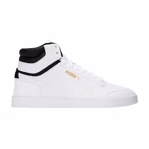 Puma Shuffle Mid WTR 'White Black Team Gold'