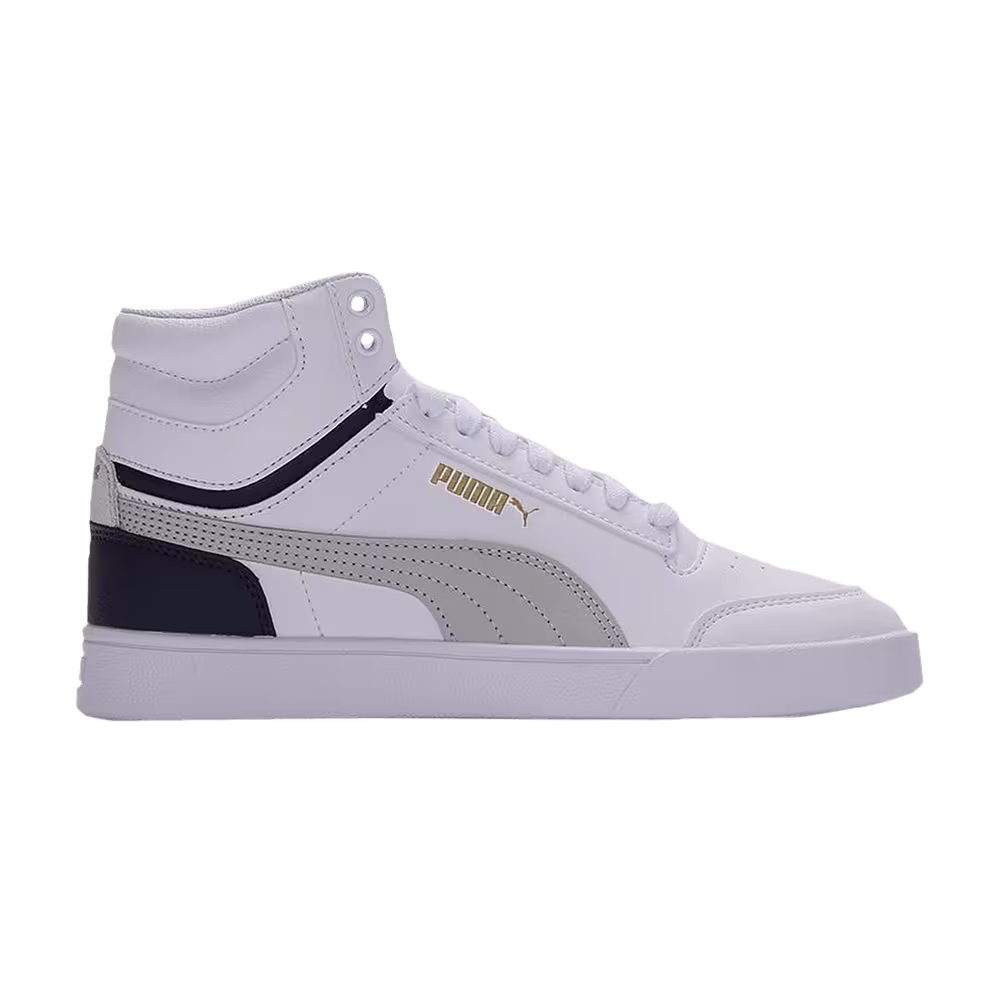 Puma Shuffle Mid White Grey Peacoat