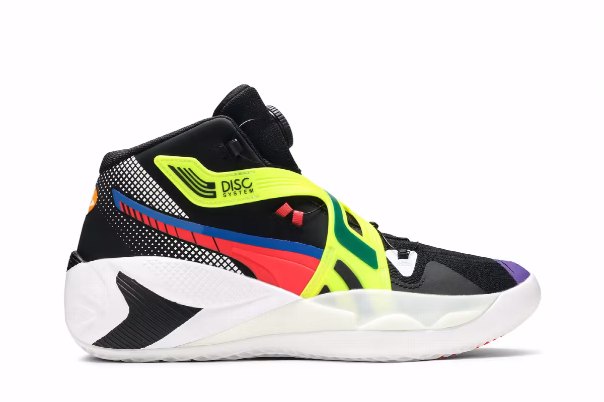 Puma Disc Rebirth Black Yellow Alert, view 2