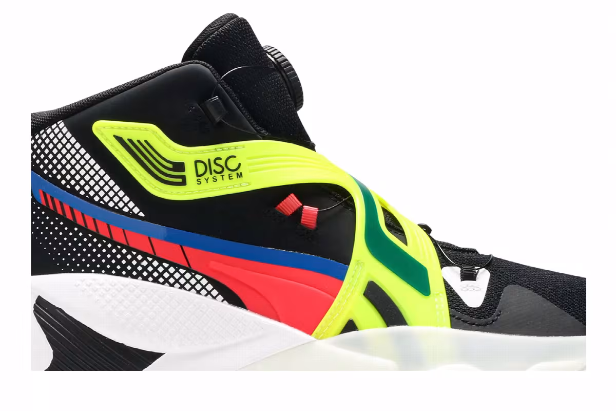 Puma Disc Rebirth Black Yellow Alert, view 3