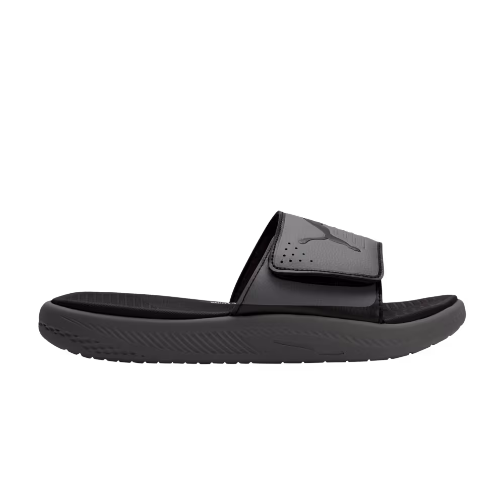 Puma Softride Slide Black Steel Grey