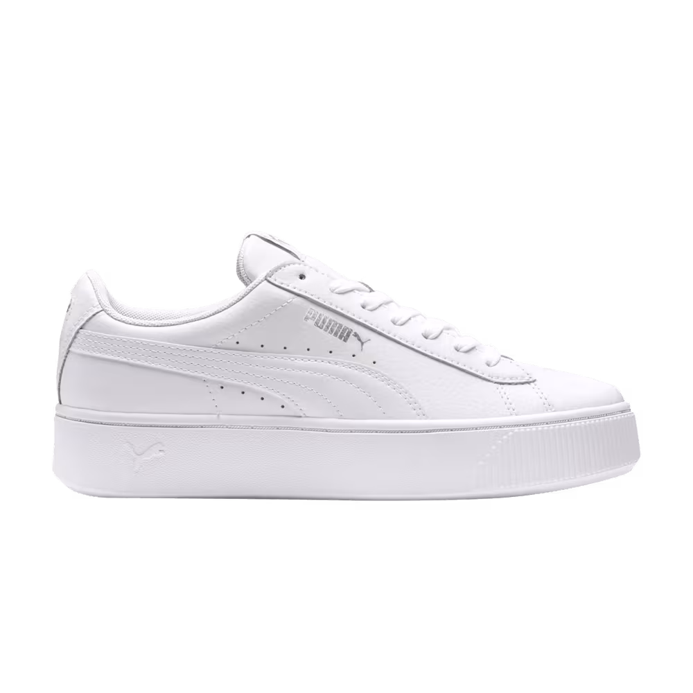 Puma Women's Vikky Stacked White Silver